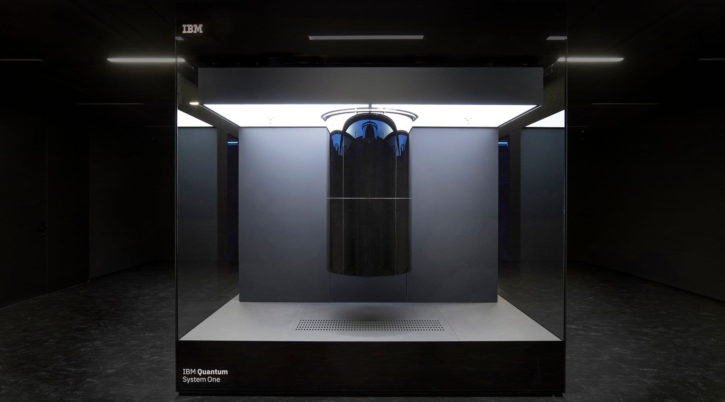 IBM Quantum System One, IBM’s first quantum computer available outside the lab, is housed in a traditional cylindrical cryostat. IBM_Quantum_System_One_Fraunhofer_leadspace_093382792d.jpeg